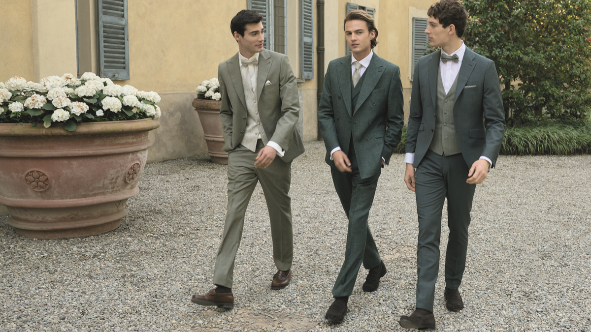 Verschiedene WILVORST Hochzeitsanzug Looks ür Bräutigam, Trauzeugen und stilvolle Gäste