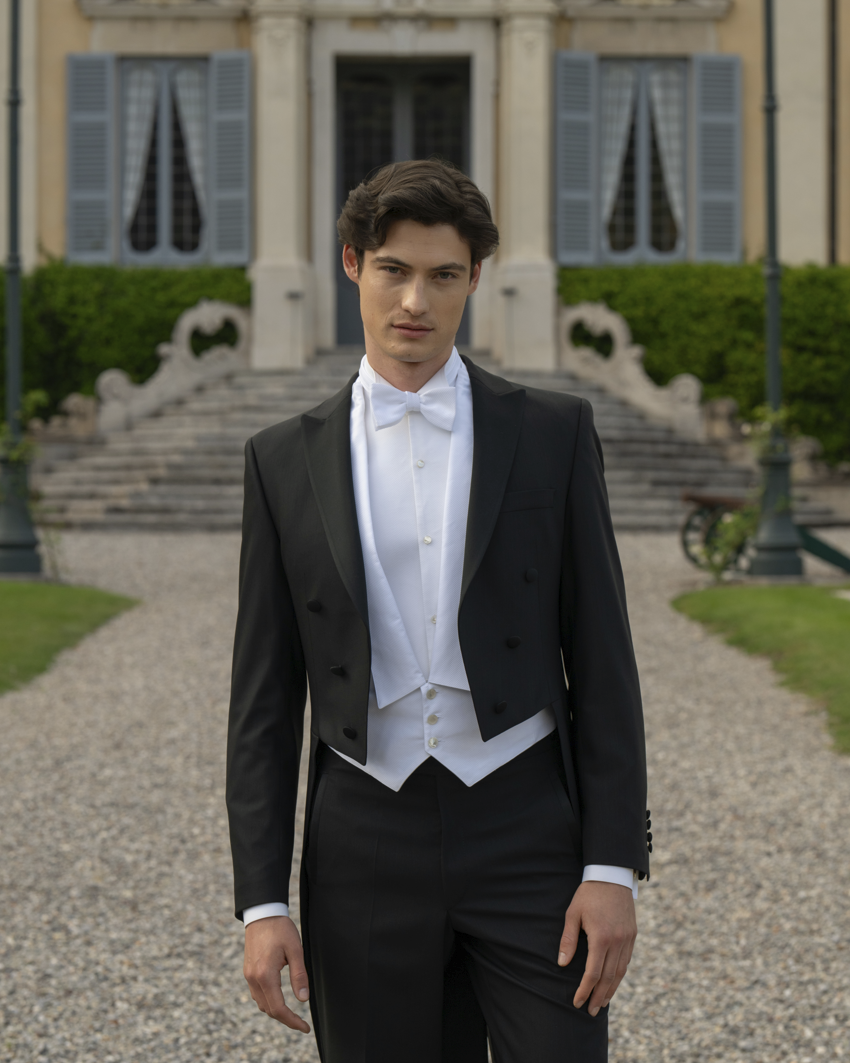 Entdecke elegante Frackanzüge für Herren von WILVORST. Klassische Abendgarderobe für Hochzeit, Ball, Gala und besonders festliche Anlässe.